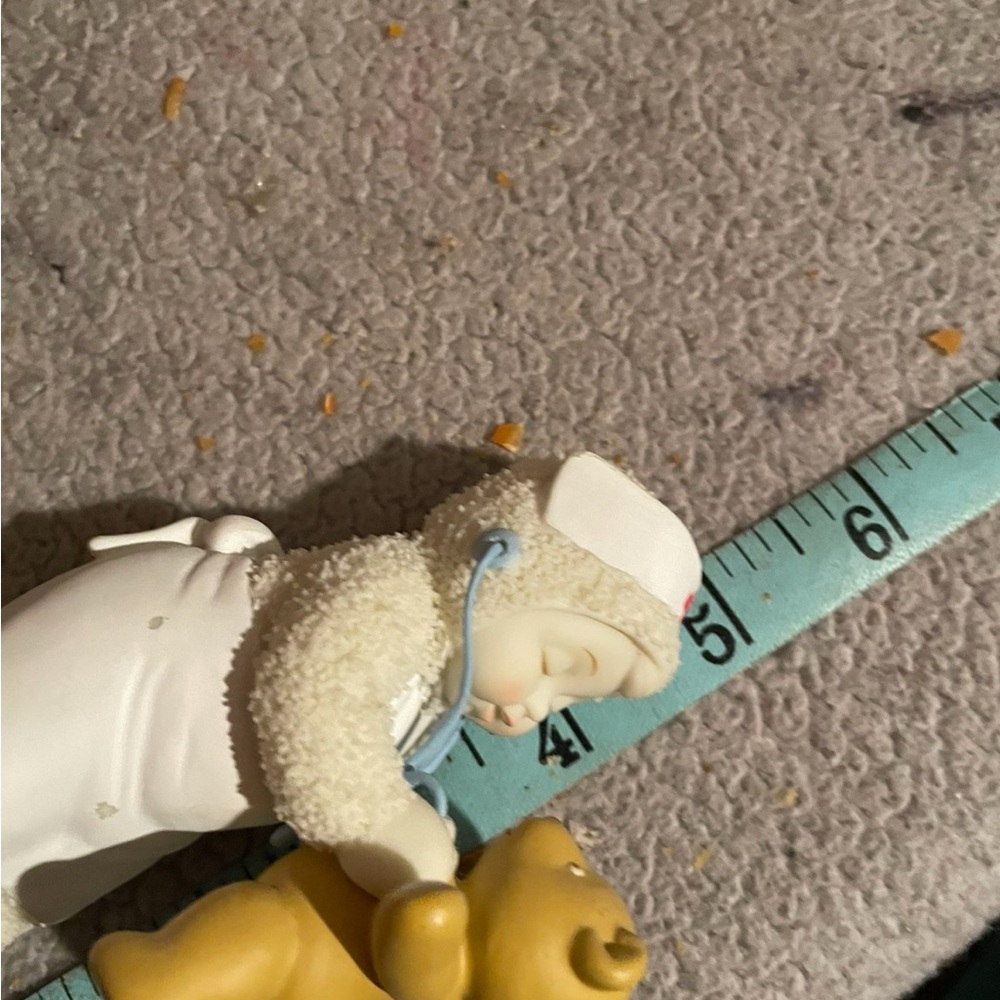 Department 56 Nurse Figurine with Teddy Bear - Cream and Blue - Picture 6 of 6